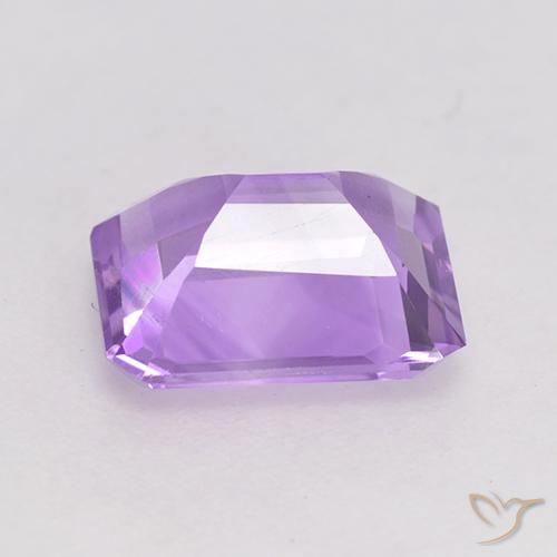 Amatista Violeta rosáceo claro natural de 2.04 ct, Corte Octágono / Esmeralda, VVS-VS