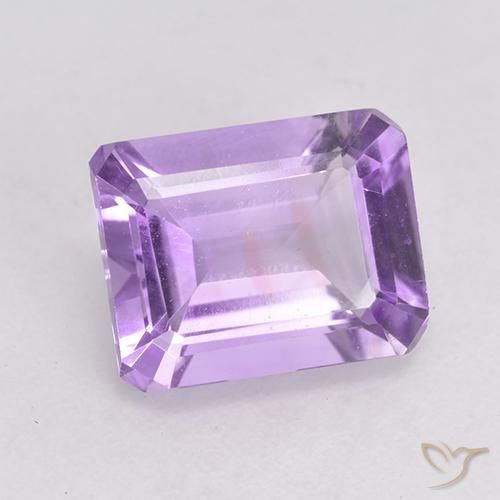 Amatista Violeta rosáceo claro natural de 2.19 ct, Corte Octágono / Esmeralda, VVS-VS