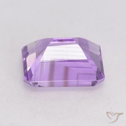 Amatista Violeta rosáceo claro natural de 2.19 ct, Corte Octágono / Esmeralda, VVS-VS