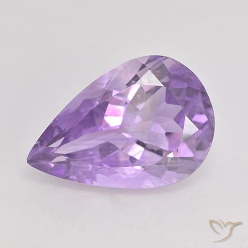 5.26ct Natural Violeta medio Amatista, En forma de pera, VS