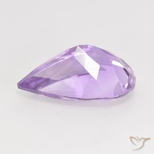 Amatista Violeta medio natural de 4.32 ct, En forma de pera, VVS-VS