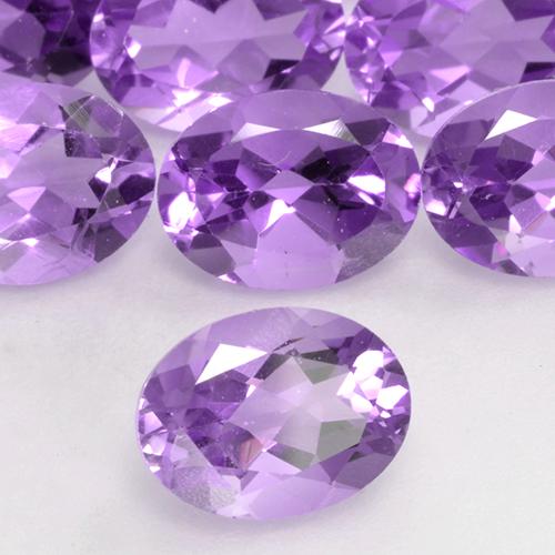 Amatista Violeta púrpura intenso natural de 1.13 ct, Ovalada, VS