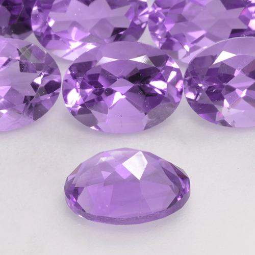 Amatista Violeta púrpura intenso natural de 1.13 ct, Ovalada, VS