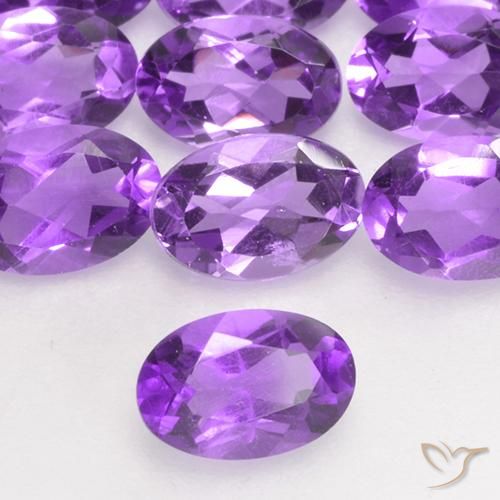 0.43ct Natural Violeta vívido Amatista, Ovalada, VS