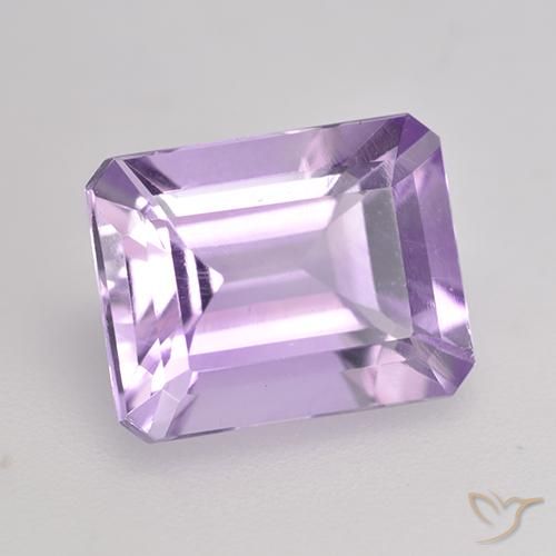 Amatista Violeta claro medio natural de 2.31 ct, Corte Octágono / Esmeralda, VS