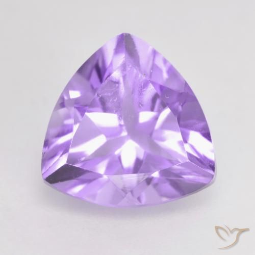 Amatista Violeta rosáceo claro natural de 1.78 ct, Trillón, VS
