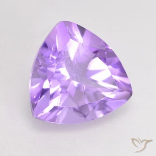 Amatista Violeta rosáceo claro natural de 1.78 ct, Trillón, VS
