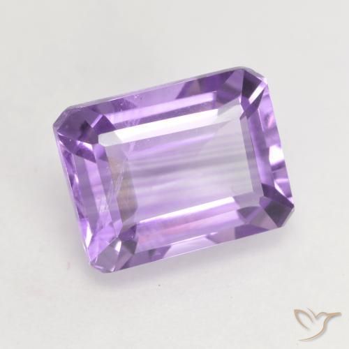 Amatista Violeta medio natural de 2.40 ct, Corte Octágono / Esmeralda, VS