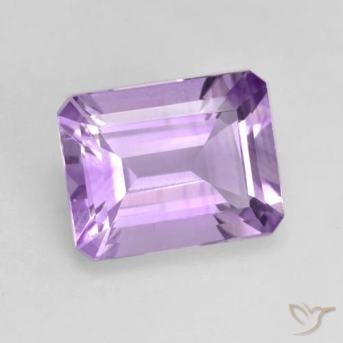 Amatista Violeta medio natural de 1.98 ct, Corte Octágono / Esmeralda, VS