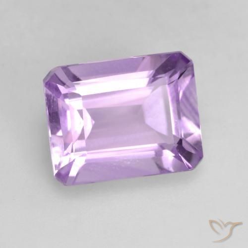 Amatista Violeta medio natural de 2.17 ct, Corte Octágono / Esmeralda, VVS-VS