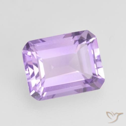 Amatista Violeta medio natural de 2.10 ct, Corte Octágono / Esmeralda, VVS-VS