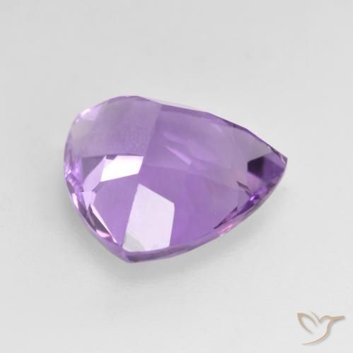 Amatista Violeta medio natural de 2.94 ct, Trillón, VS