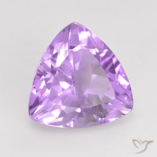 Amatista Violeta rosáceo claro natural de 2.87 ct, Trillón, VVS-VS