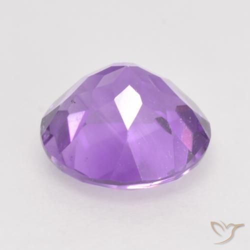 Amatista Violeta claro natural de 1.17 ct, Redondo, VS