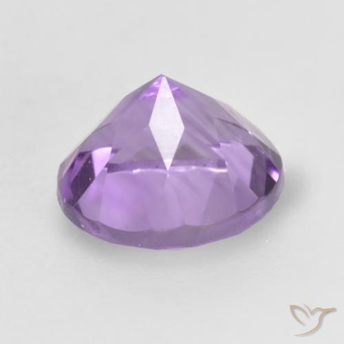 Amatista Violeta medio natural de 1.26 ct, Redondo, VS