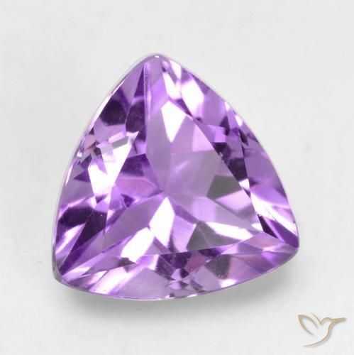 Amatista Violeta púrpura medio natural de 1.59 ct, Trillón, VVS-VS