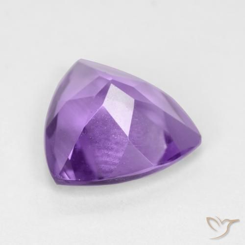 Amatista Violeta oscuro natural de 2.12 ct, Trillón, VVS-VS