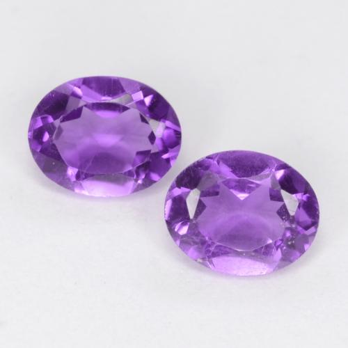 Gemas de amatista violeta claro medio natural de 0,61 ct, corte óvalo, VVS-VS