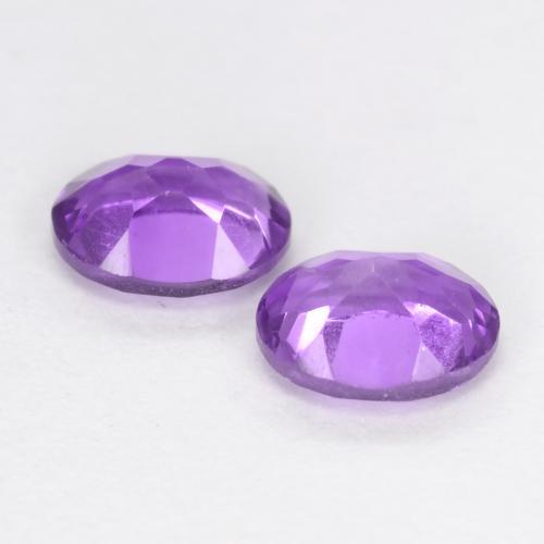 Gemas de amatista violeta claro medio natural de 0,61 ct, corte óvalo, VVS-VS