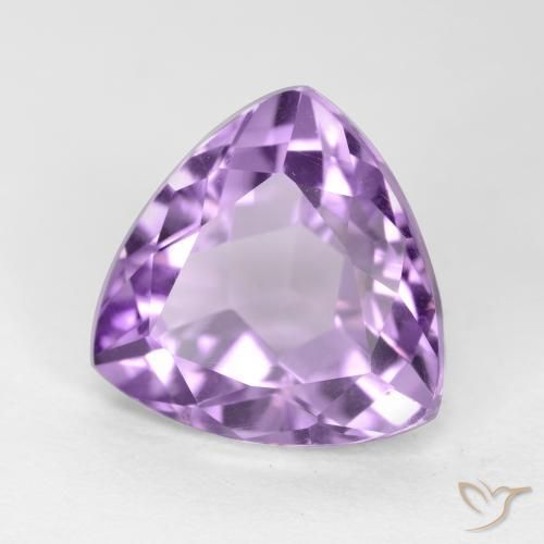 Amatista Violeta medio natural de 3.14 ct, Trillón, VS