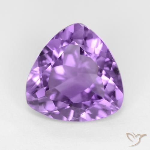 2.50ct Natural Violeta oscuro Amatista, Trillón, VS