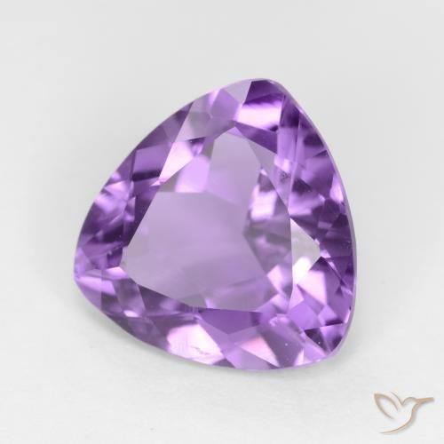 Amatista Violeta oscuro natural de 2.50 ct, Trillón, VS
