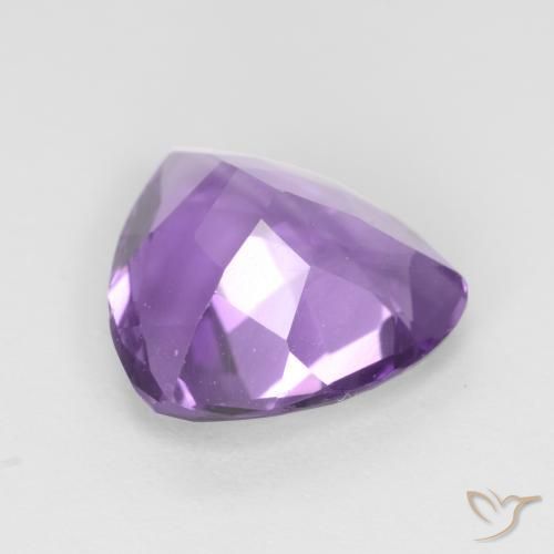 Amatista Violeta oscuro natural de 2.50 ct, Trillón, VS