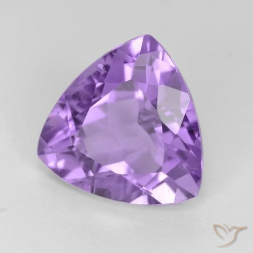 Amatista Violeta oscuro natural de 3.04 ct, Trillón, VS