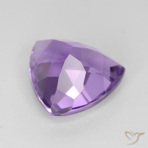 Amatista Violeta oscuro natural de 3.04 ct, Trillón, VS