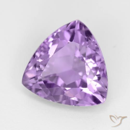 Amatista Violeta oscuro natural de 2.80 ct, Trillón, VS