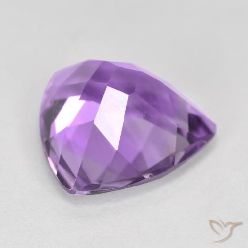 Amatista Violeta medio natural de 2.81 ct, Trillón, VS