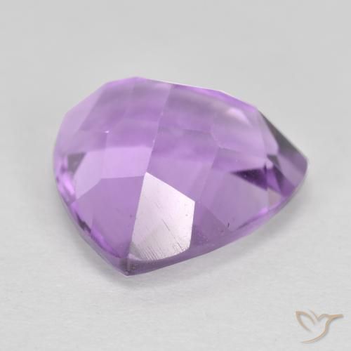 Amatista Violeta medio natural de 3.14 ct, Trillón, VS