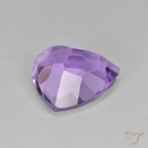 Amatista Violeta oscuro natural de 2.91 ct, Trillón, VS