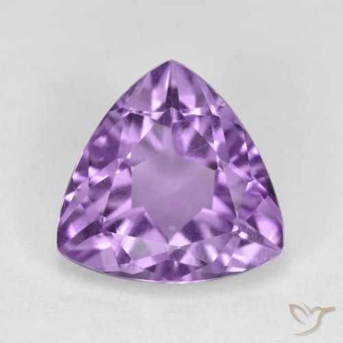 Amatista violeta natural de 2,57 ct, trillón, VS