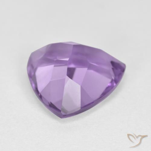 Amatista Violeta oscuro natural de 2.98 ct, Trillón, VS
