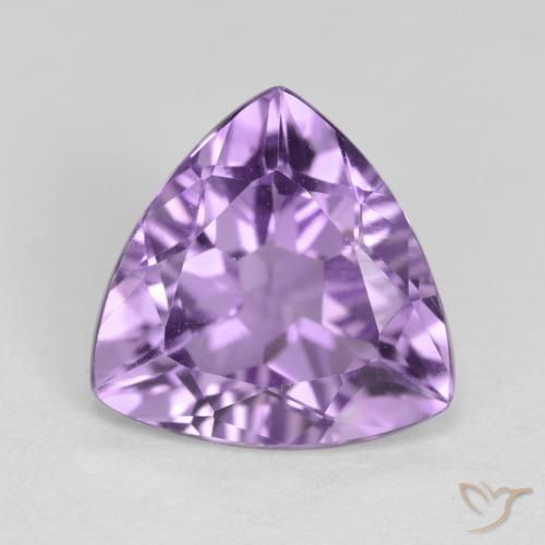 Amatista violeta medio natural de 2,64 ct, trillón, VS