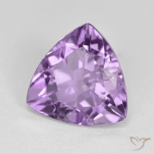 Amatista violeta medio natural de 2,64 ct, trillón, VS
