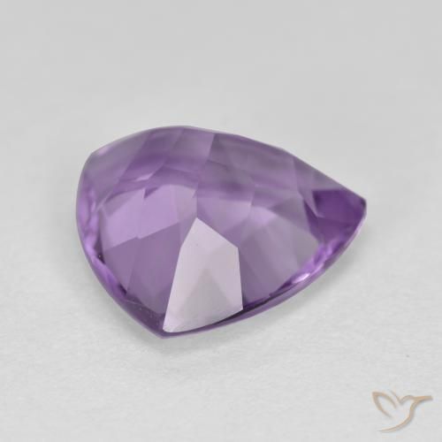 Amatista violeta medio natural de 2,64 ct, trillón, VS