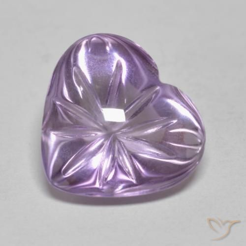 5.71ct Natural Violeta medio Amatista, Corazón, Transparente