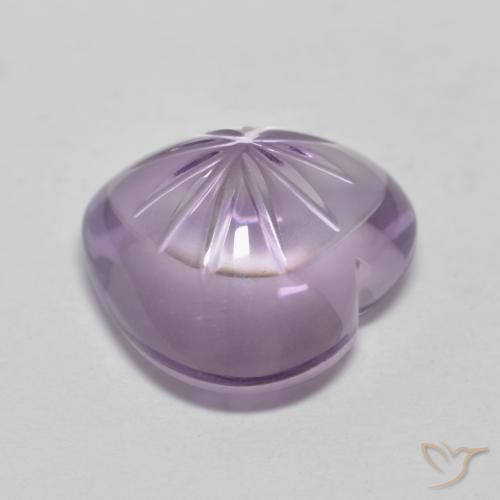 Amatista Violeta medio natural de 5.71 ct, Corazón, Transparente