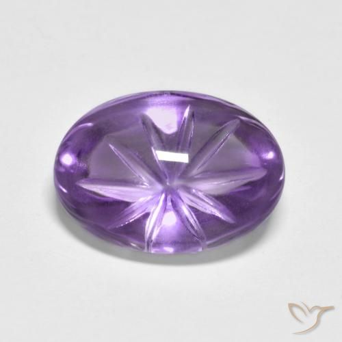 4.94ct Natural Violeta iris intenso Amatista, Ovalada, Transparente