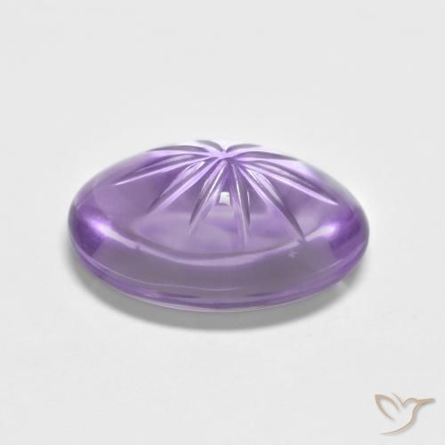 Amatista Violeta iris intenso natural de 4.94 ct, Ovalada, Transparente