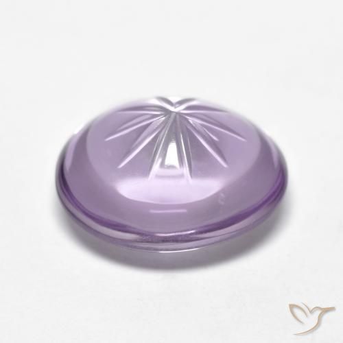 Amatista Violeta medio natural de 8.27 ct, Ovalada, Transparente