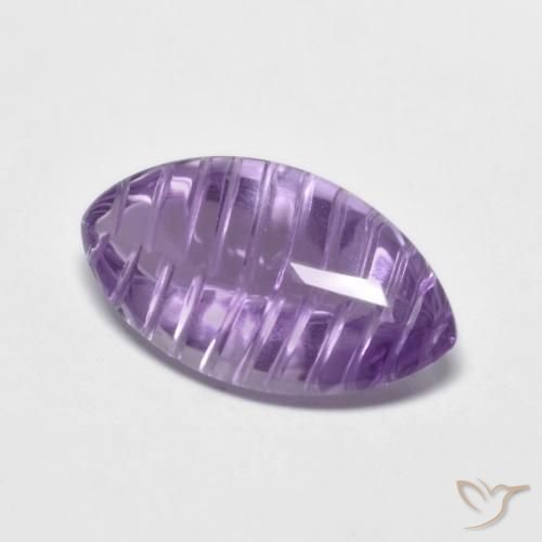 Amatista Violeta medio natural de 5.46 ct, Marquesa, Transparente