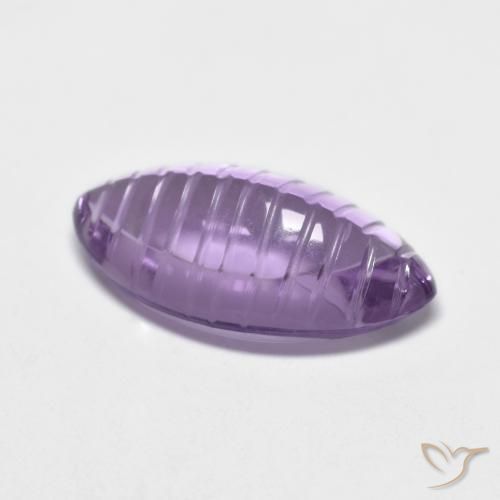 Amatista Violeta medio natural de 5.46 ct, Marquesa, Transparente