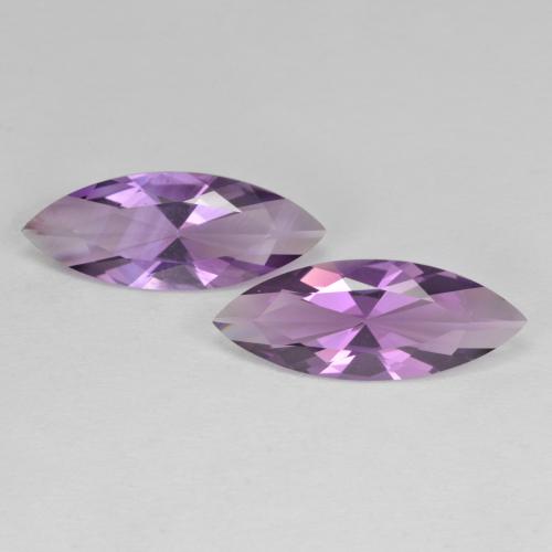 Gemas de Amatista Púrpura oscuro medio natural de 5.59 ct, Marquesa, VVS-VS