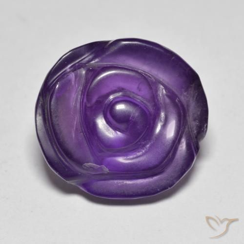10.19ct Natural Violeta medio Amatista, Corte Flor, Translúcido