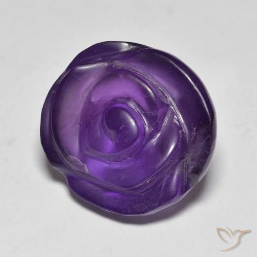 Amatista Violeta medio natural de 10.19 ct, Corte Flor, Translúcido