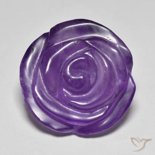 18.09ct Natural Violeta medio Amatista, Corte Flor, Translúcido