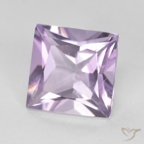 Amatista Violeta rosado natural de 2.18 ct, Cuadrado, VS
